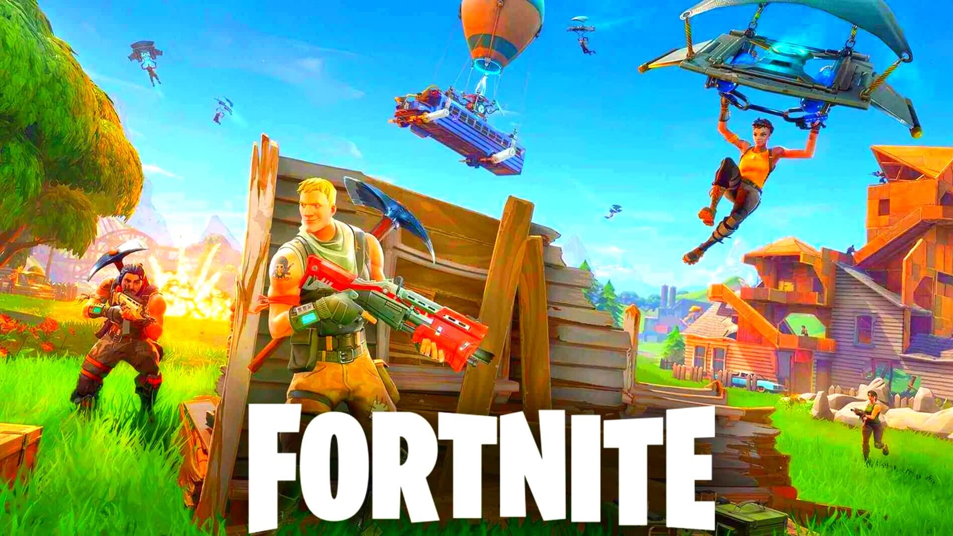 The four founding members celebrating their evil Fortnite win